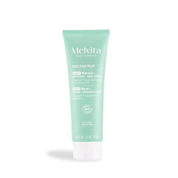 Nectar Pur masque 3en1 exfoliant Melvita - tube de 75ml