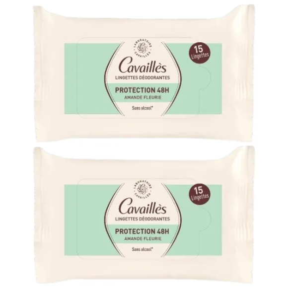 Offre spéciale 2x15 lingettes déodorantes protection 48h Rogé Cavaillès