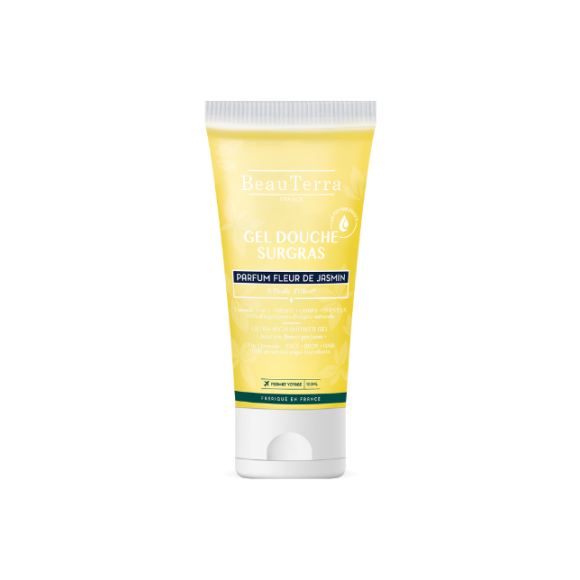 Gel Douche Surgras fleur de Jasmin Beauterra - tube de 100 ml