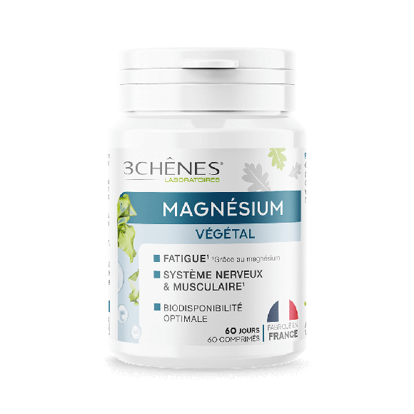 Magnésium végétal 3 Chênes - pot de 60 comprimés