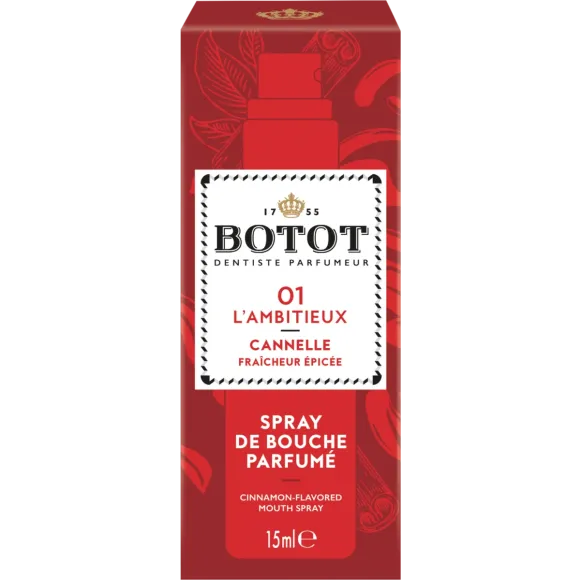 Spray de bouche parfumé Cannelle 01 l'Ambitieux Botot - spray de 15ml