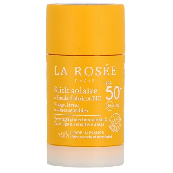 Stick solaire à l'huile d'abricot bio SPF50+ La Rosée - stick de 15ml