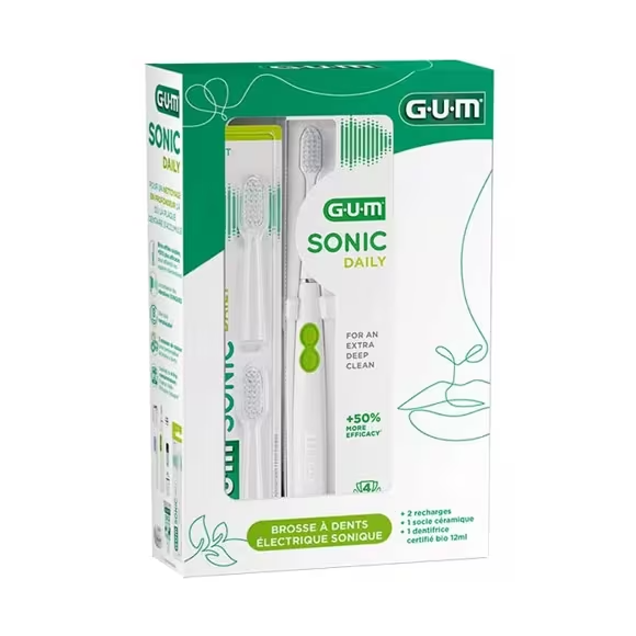 Sonic daily brosse à dents électrique sonique Gum - 4 produits 
