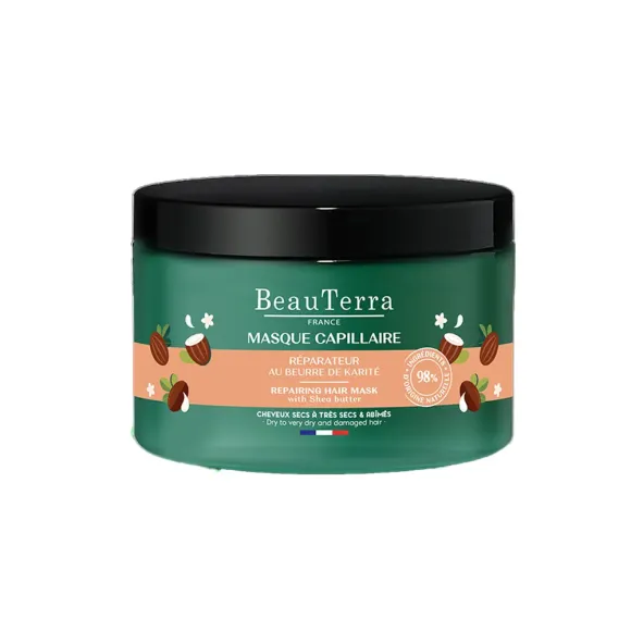 Masque capillaire beurre de karité Beauterra - pot de 250ml