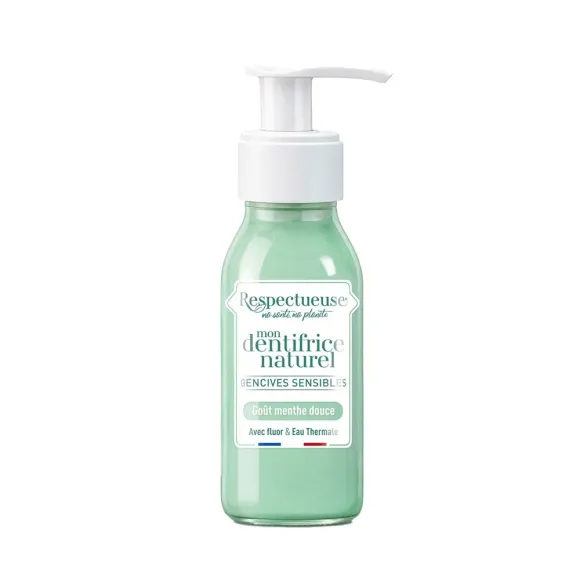 Mon dentifrice naturel gencives sensibles Respectueuse - flacon-pompe de 80ml