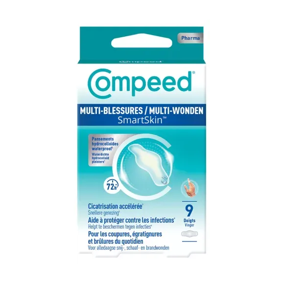 Smartskin pansement multi-blessures doigt Compeed - 9 pansements