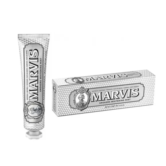Smokers Whiteining Mint Dentifrice blanchissant pour les fumeurs Marvis - tube de 85ml
