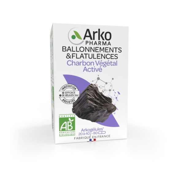 Arkogélules Charbon végétal bio Arkopharma