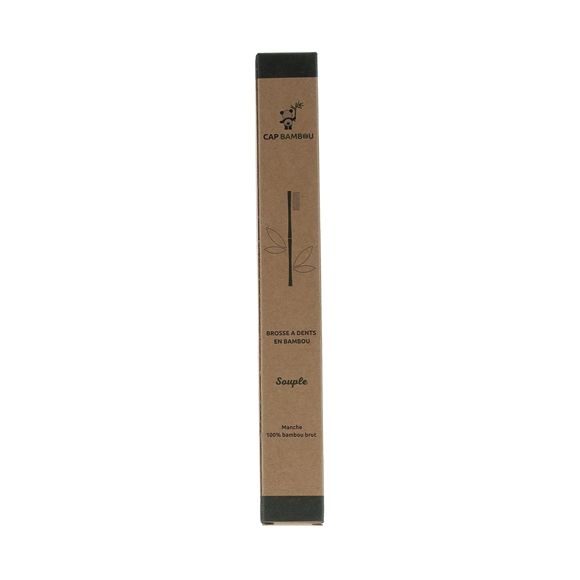 Brosse à dents adulte en bambou souple Cap Bambou - une brosse à dents