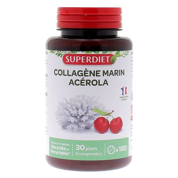 Collagène marin + Acérola Super Diet - boîte de 180 comprimés