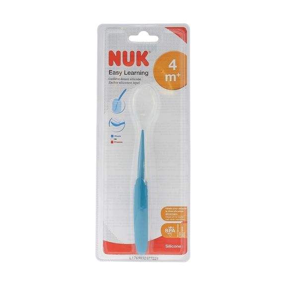 Easy Learning Cuillère douce silicone dès 4 mois NUK - une cuillère
