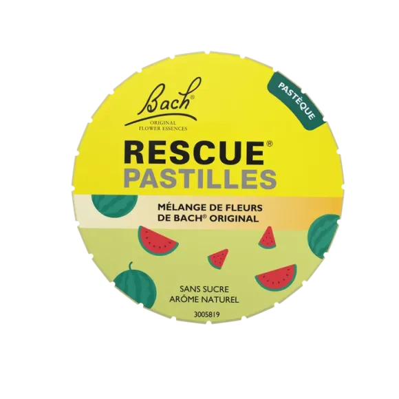 Fleurs de Bach Rescue pastilles saveur pastèque Famadem - boite de 50g