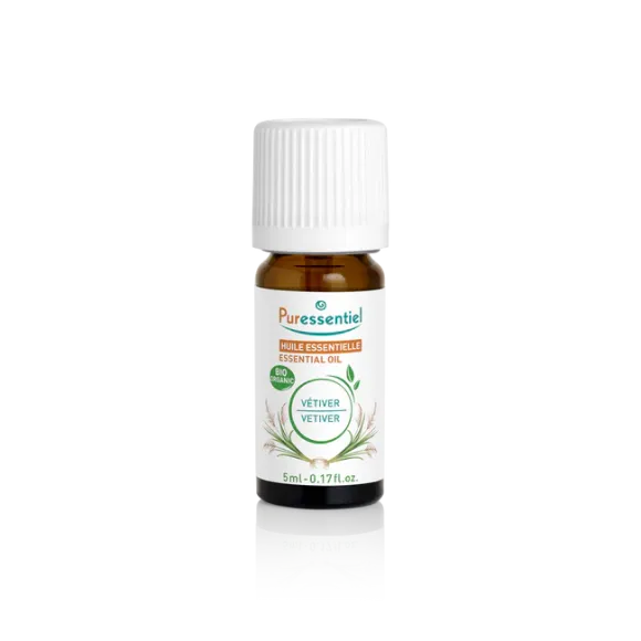 Huile essentielle bio vétiver Puressentiel - flacon de 5ml