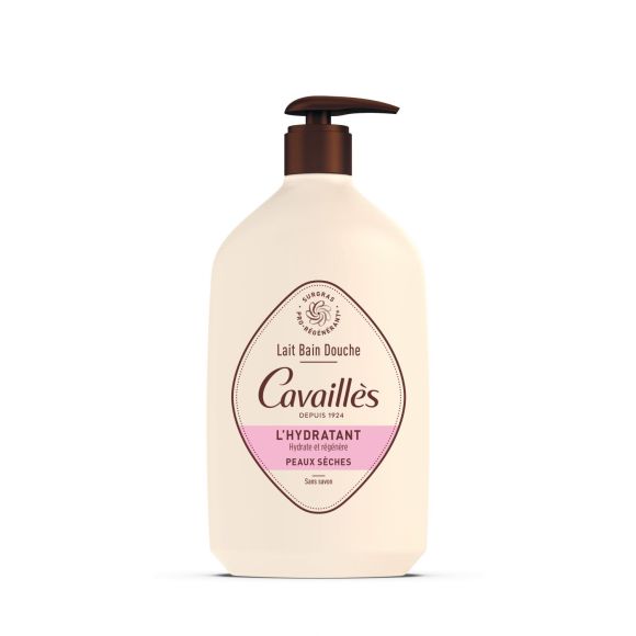 Lait bain et douche Hydratant peaux sèches Rogé Cavaillès - flacon de 1L