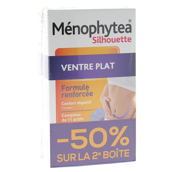 Ménophytea silhouette ventre plat - lot de 2 boites de 30 gélules