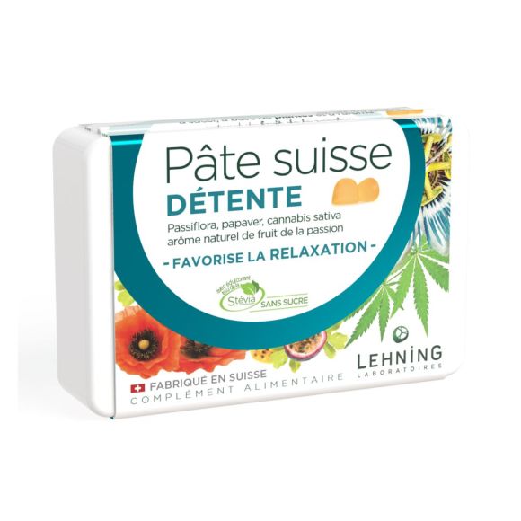 Pâte suisse Détente Lehning - boîte de 40 gommes