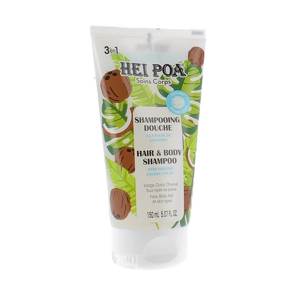 Shampoing douche 3 en 1 à la pulpe de coco Hei Poa - tube de 150 ml