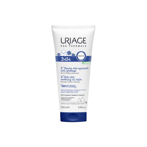 Uriage Bébé 1er Baume oléo-apaisant anti-grattage - Tube de 200 ml