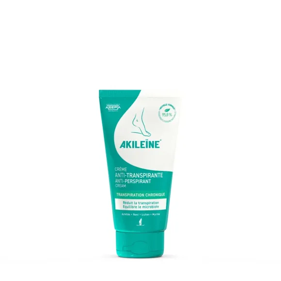Crème anti-transpirante pieds Akileïne - tube de 75 ml
